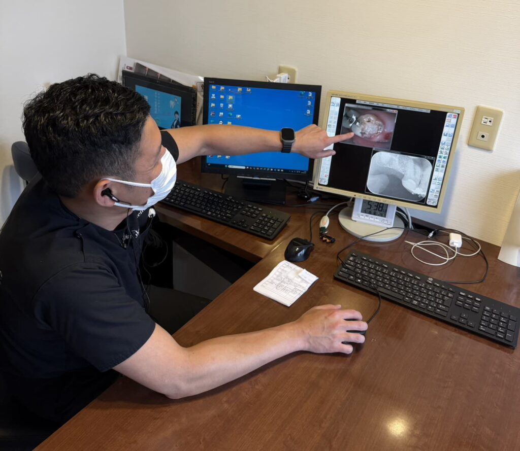 応接室での説明